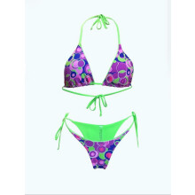 Women's Leopard Print Bikini Set Halter Triangle Bra