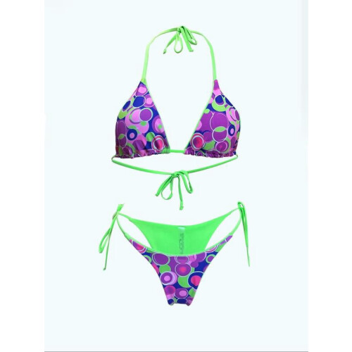 Women's Leopard Print Bikini Set Halter Triangle Bra