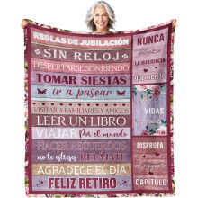 Couverture de retraite pour femmes 40x50 pouces, adieu espagnol