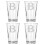 Beer Glass Set Clear 4 Pieces 1