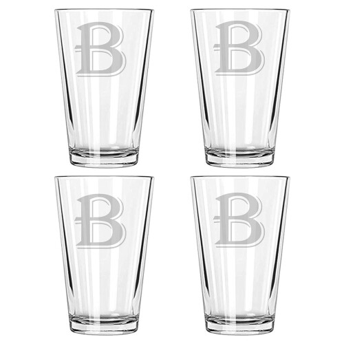 Beer Glass Set Clear 4 Pieces