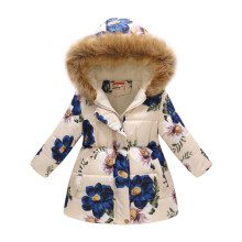 Girls Winter Hooded Coat Long Sleeve Thick Warm Windproof