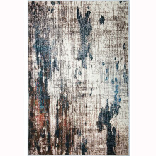 Square Area Rug Retro Abstract Design Washable Non-Slip