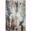 Square Area Rug Retro Abstract Design Washable Non-Slip 1