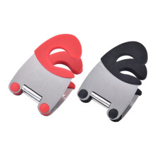 Stove Top Utensil Holder Red Rubber 2 pcs 3.1 x 1.8 x 1.8 in