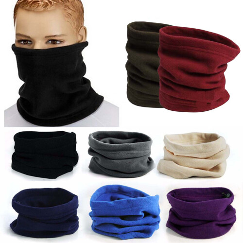 Winter Fleece Neck Gaiter Windproof Thermal Scarf