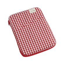 Plaid Tablet Bag 11 Inch with Pocket Storage