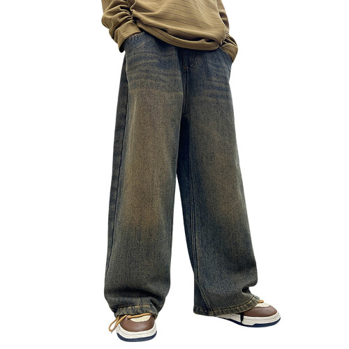 Boys Cargo Trousers Elastic Waist Regular Fit Thermal Pants