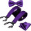 Men's Solid Paisley Silk Braces with Pre-Tied Bowtie Set 1
