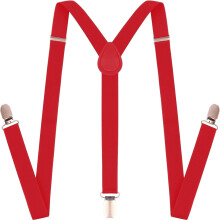Men's and Women's Adjustable Leather Suspenders 1 Inch Wide