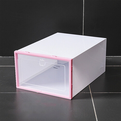 Stackable Plastic Shoe Boxes Clear Front 13x9x5.5 cm