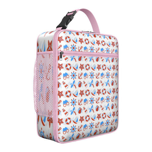 Nautical Insulated Lunch Bag Waterproof Portable Cooler