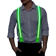 LED Neckties Bowties Suspenders Glow-in-the-Dark Adjustable