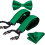 Men's Solid Paisley Silk Braces with Pre-Tied Bowtie Set 1