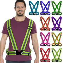 Reflective Safety Vest Belt 7 pcs neon high-visibility