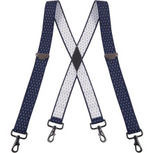 Men's Suspenders X-Back Adjustable 48 inch 1.25 inch Black