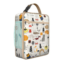 Cat Insulated Meal Tote Waterproof Bento Lunch Bag