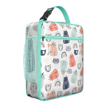 Cat Pattern Reusable Lunch Tote Thermal Insulated Soft