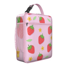 Insulated Lunch Bag with Handle Strawberry Design