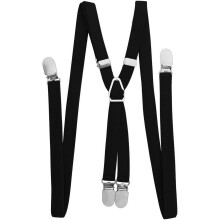 Men's Skinny Suspenders 1.5 cm X-Back Clip