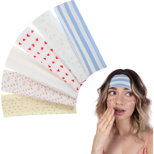 Non-Slip Headbands for Women 6 Pcs Stretchy Boho Floral