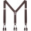Men's Brown Button-End Suspenders Adjustable Elastic 1