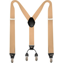 Wide Suspender with 4 Strong Clips Adjustable Braces