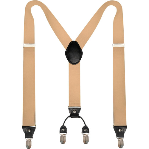 Wide Suspender with 4 Strong Clips Adjustable Braces