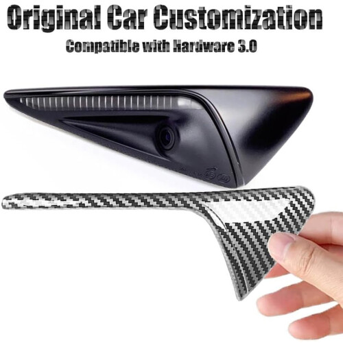 Blind Spot Side Camera Covers for Tesla HW4.0 Model 3 Y 2 2