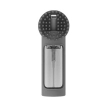 1pc Silicone Scrubbing Bathing Brush for Pets - Multi-Functional Foaming Brush for Cats and Dogs -Grey