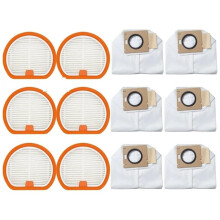 12PCS Vacuum Dust Bag Filter Set for Uwant V500 Cordless Vacuum Cleaner Replacement HEPA Filters Dust Bag Parts