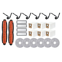 24PCS for Robot Vacuum 5 / OV31GL Replacement Parts Main Brush Side Brush HEPA Filter Mop Cloth Dust Bag