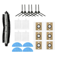 21PCS for A30 Pro Vacuum Cleaner Spare Parts Vacuum Main Roller Brushes Side Brushes Filter Mop Cloth Dust Bag