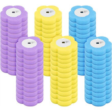 72-Pack Disposable Toilet Brush Refills, Sponge and Non-Woven Fabric Heads for Bathroom Brushes