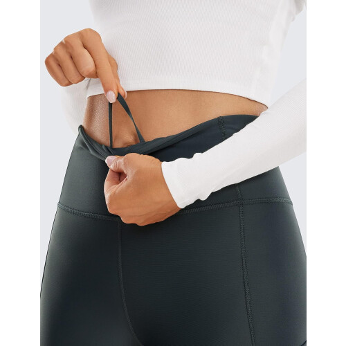 Calça Legging Térmica de Fleece YOGA Feminina, Cintura Alta de 28 Polegadas 2