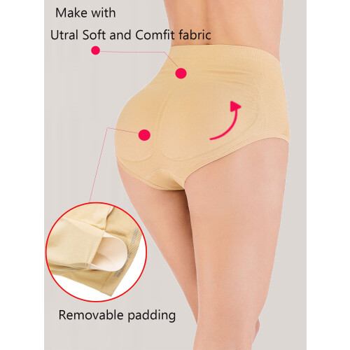 Sømløse shapewear-truser for kvinner med rumpeløft og mageløft 2
