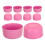 Round Pink Plastic Bowls for Soup and Rice 10 Pcs 5