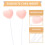 Pink Heart-Shaped Cake Insert Cupcake Decorations 25 pcs 2