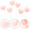 Pink Heart-Shaped Cake Insert Cupcake Decorations 25 pcs 6