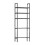 Balcony Floor Standing Storage Rack Black White Plastic 2