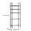 Balcony Floor Standing Storage Rack Black White Plastic 3