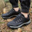 Men's White Knit Sneakers Rainproof Thick Sole Size 43 2