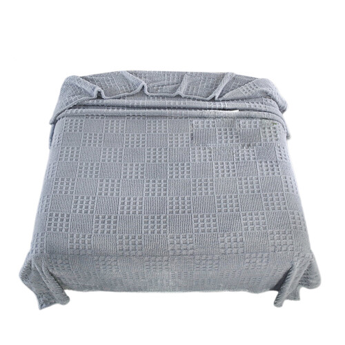 Polyester Fleece Throw Blanket 100x150cm Grey 1 Piece 1
