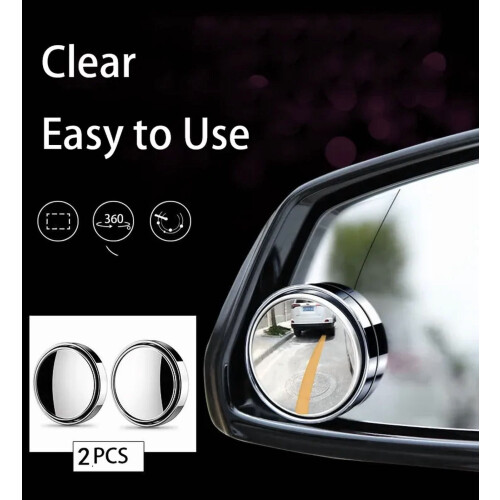 Round Convex Blind Spot Mirror for Car 2 pcs 2