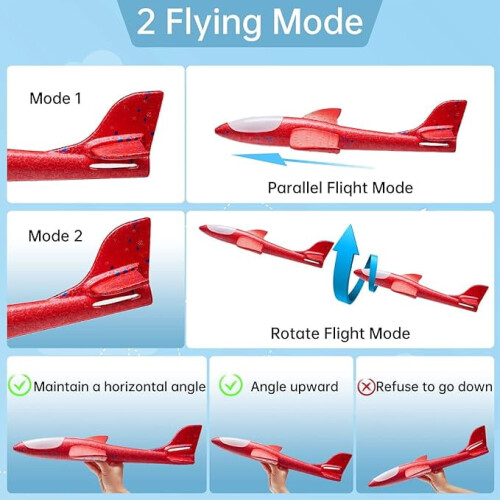 LED Light Foam Airplane Toy 17.5 inch Flight Glider 1