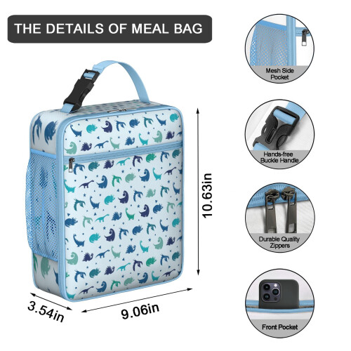 Dinosaur Lunch Box Bag Insulated Waterproof 1 pc 1