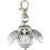 2X Owl Pocket Watch with Key Chain 40 X 25 mm Silver 2