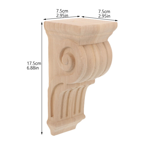 Wood Corbels Khaki Finish Decorative 2-Pack 1