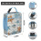 Insulated Cooler Lunch Bag Starfish Pattern 1 Pack 2