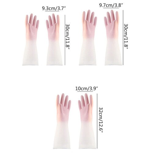 Gradient Waterproof Cleaning Gloves Latex PVC 1 Pair 1